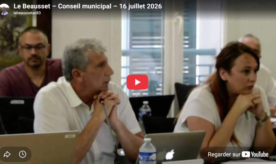 Le Beausset – Conseil municipal – 16 juillet 2026